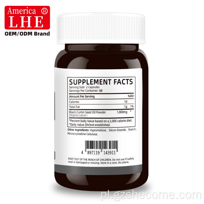 Kapsułki z ekstraktem z nasion czarnuszki Shecome Wsparcie odporności